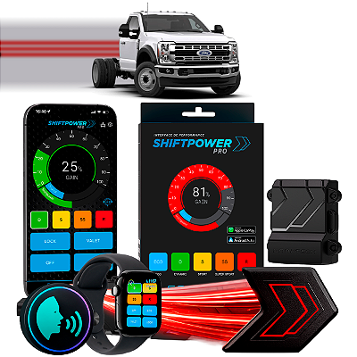 ShiftPower PRO Faaftech Chip Módulo Pedal Acelerador Controle Voz CarPlay Android Auto Ford F-550 Super Duty 2020