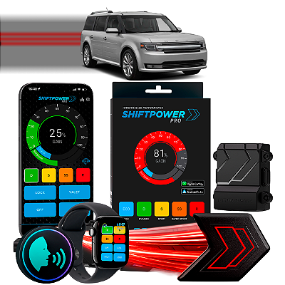 ShiftPower PRO Faaftech Chip Módulo Pedal Acelerador Eletrônico Controle Voz CarPlay Android Auto Ford Flex 2013/2019