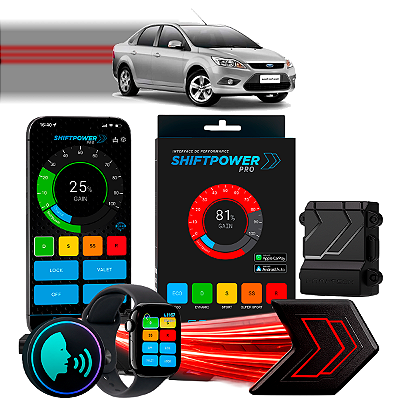 ShiftPower PRO Faaftech Chip Módulo Pedal Acelerador Eletrônico Controle Voz CarPlay Android Auto Ford Focus 2011/2023