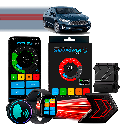 ShiftPower PRO Faaftech Chip Módulo Pedal Acelerador Eletrônico Controle Voz CarPlay Android Auto Ford Fusion 2010/2020