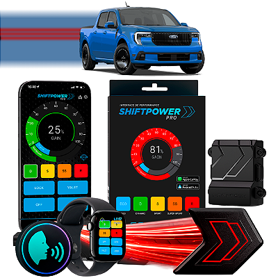 ShiftPower PRO Faaftech Chip Módulo Pedal Acelerador Eletrônico Controle Voz CarPlay Android Auto Ford Maverick 22/26