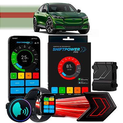 ShiftPower PRO Faaftech Chip Módulo Pedal Acelerador Controle Voz CarPlay Android Auto Ford Mustang Mach-E 2021/2026