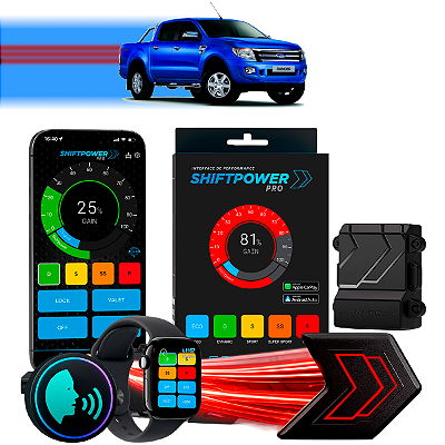 ShiftPower PRO Faaftech Chip Módulo Pedal Acelerador Eletrônico Controle Voz CarPlay Android Auto Ford Ranger 2013/26
