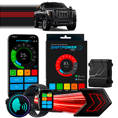 ShiftPower PRO Faaftech Chip Módulo Pedal Acelerador Eletrônico Controle Voz CarPlay AndroidAuto GMC Sierra 2500HD 20/26