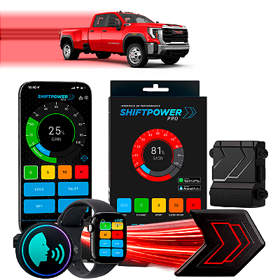 ShiftPower PRO Faaftech Chip Módulo Pedal Acelerador Eletrônico Controle Voz CarPlay AndroidAuto GMC Sierra 3500HD 20/26