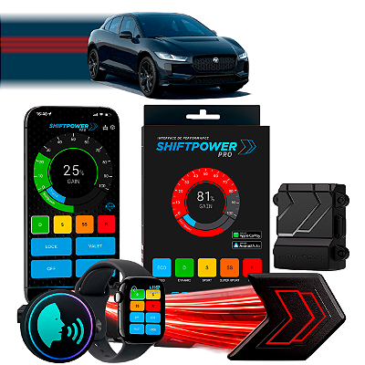 ShiftPower PRO Faaftech Chip Módulo Pedal Acelerador Eletrônico Controle Voz CarPlay Android Auto Jaguar E-Pace 2018/24