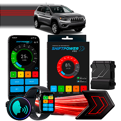 ShiftPower PRO Faaftech Chip Módulo Pedal Acelerador Eletrônico Controle Voz CarPlay Android Auto Jeep Cherokee 2007/15