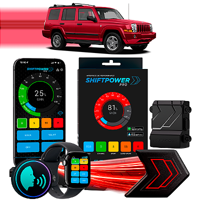 ShiftPower PRO Faaftech Chip Módulo Pedal Acelerador Eletrônico Controle Voz CarPlay Android Auto Jeep Commander 2006/10