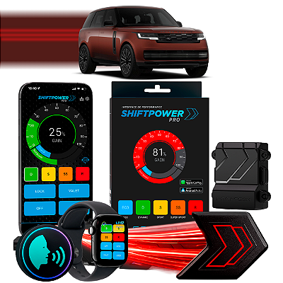 ShiftPower PRO Faaftech Chip Módulo Pedal Acelerador Controle Voz CarPlay Android Auto Land Rover Range Rover 22/26