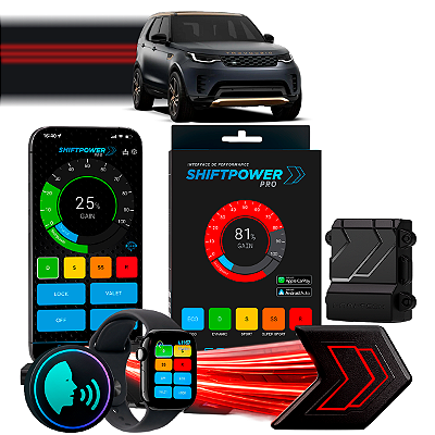 ShiftPower PRO Faaftech Chip Módulo Pedal Acelerador Controle Voz CarPlay Android Auto Land Rover Discovery 2017/2026