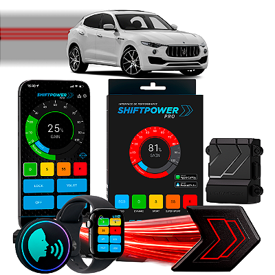 ShiftPower PRO Faaftech Chip Módulo Pedal Acelerador Eletrônico Controle Voz CarPlay Android Auto Maserati Levante 17/18