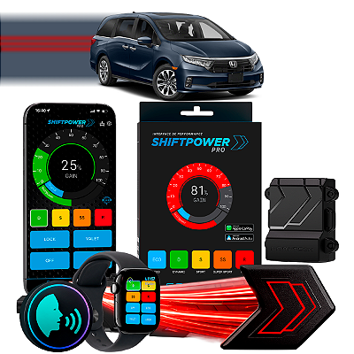 ShiftPower PRO Faaftech Chip Módulo Pedal Acelerador Eletrônico Controle Voz CarPlay Android Auto Honda Odyssey 18/24