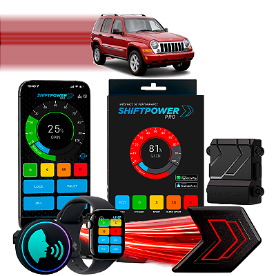 ShiftPower PRO Faaftech Chip Módulo Pedal Acelerador Eletrônico Controle Voz CarPlay Android Auto Jeep Cherokee 2003/06