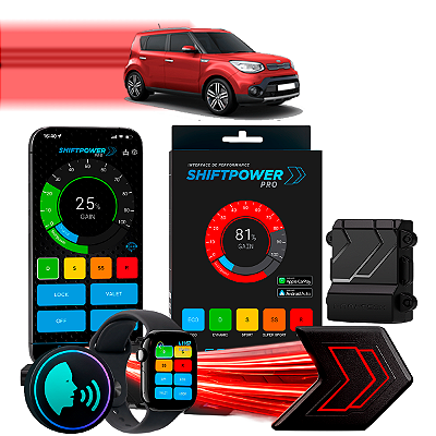 ShiftPower PRO Faaftech Chip Módulo Pedal Acelerador Eletrônico Controle Voz CarPlay Android Auto Kia Soul 2014/2019