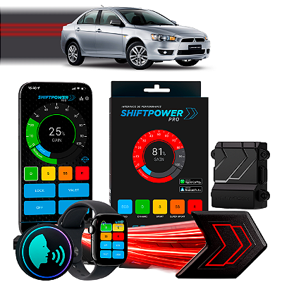 ShiftPower PRO Faaftech Chip Módulo Pedal Acelerador Eletrônico Controle Voz CarPlay AndroidAuto Mitsubishi Lancer 08/19
