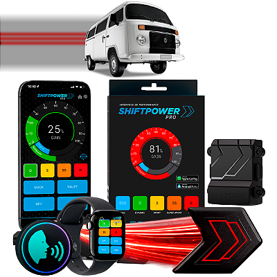 ShiftPower PRO Faaftech Chip Módulo Pedal Acelerador Eletrônico Controle Voz CarPlay Android Auto Volkswagen Kombi 08/14