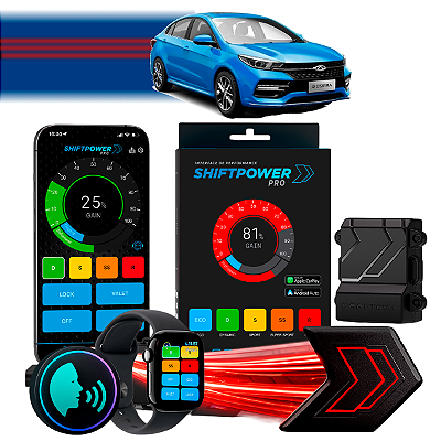 ShiftPower PRO Faaftech Chip Módulo Pedal Acelerador Eletrônico Controle Voz CarPlay Android Auto Chery Arrizo 6 19/22
