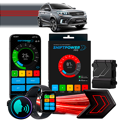 ShiftPower PRO Faaftech Chip Módulo Pedal Acelerador Eletrônico Controle Voz CarPlay Android Auto Chery Tiggo 2 2019/22