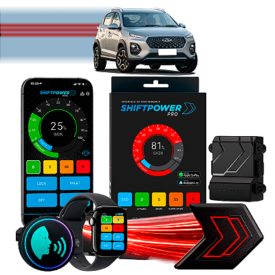 ShiftPower PRO Faaftech Chip Módulo Pedal Acelerador Eletrônico Controle Voz CarPlay Android Auto Chery Tiggo 3X 22/23