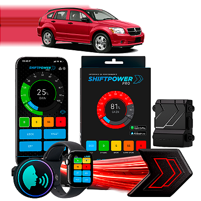 ShiftPower PRO Faaftech Chip Módulo Pedal Acelerador Eletrônico Controle Voz CarPlay Android Auto Dodge Caliber 2007/12