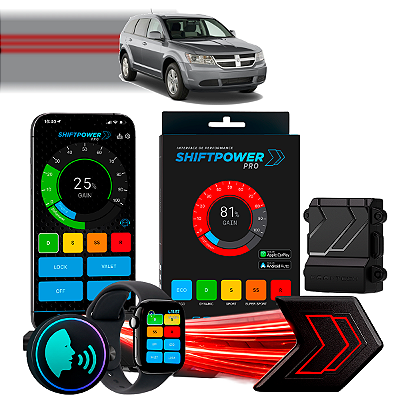 ShiftPower PRO Faaftech Chip Módulo Pedal Acelerador Eletrônico Controle Voz CarPlay Android Auto Dodge Journey 2009/19