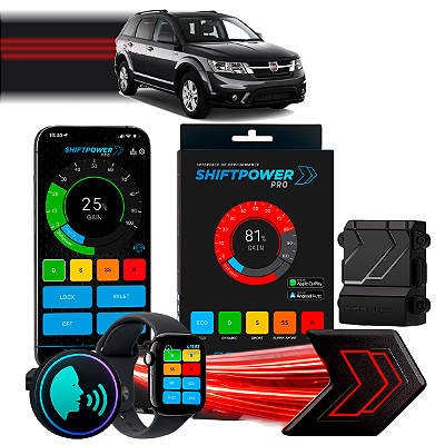 ShiftPower PRO Faaftech Chip Módulo Pedal Acelerador Eletrônico Controle Voz CarPlay Android Auto Fiat Freemont 2011/16