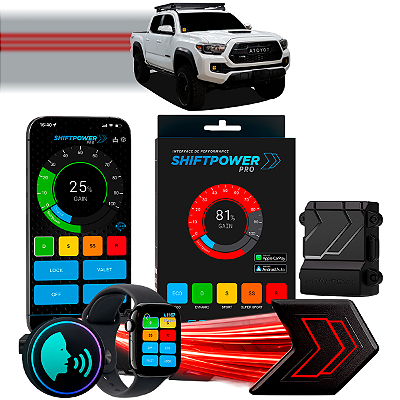 ShiftPower PRO Faaftech Chip Módulo Pedal Acelerador Eletrônico Controle Voz CarPlay Android Auto Toyota Tacoma 2005/23