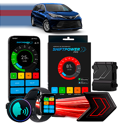 ShiftPower PRO Faaftech Chip Módulo Pedal Acelerador Eletrônico Controle Voz CarPlay Android Auto Toyota Sienna 04/10