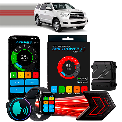 ShiftPower PRO Faaftech Chip Módulo Pedal Acelerador Eletrônico Controle Voz CarPlay Android Auto Toyota Sequoia 02/07