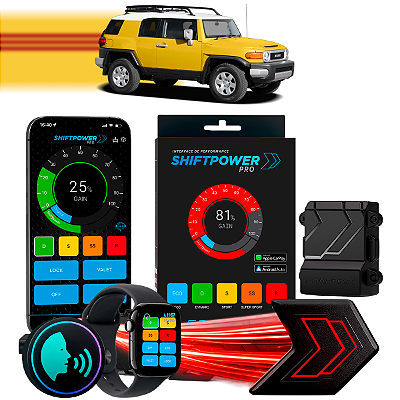 ShiftPower PRO Faaftech Chip Módulo Pedal Acelerador Eletrônico Controle Voz CarPlay AndroidAuto Toyota FJ Cruiser 07/23