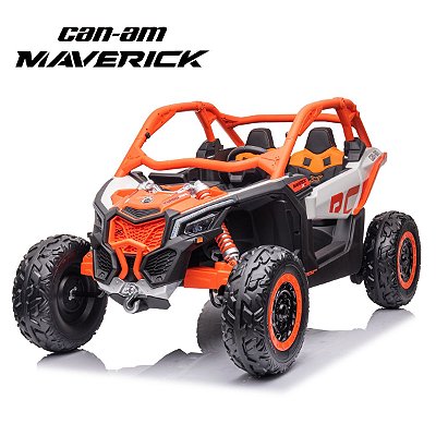 Utv Elétrico Infantil Can Am Maverick 24v Preto Com Controle Remoto 2 Lugares Cinto Suspensão Usb Mp3