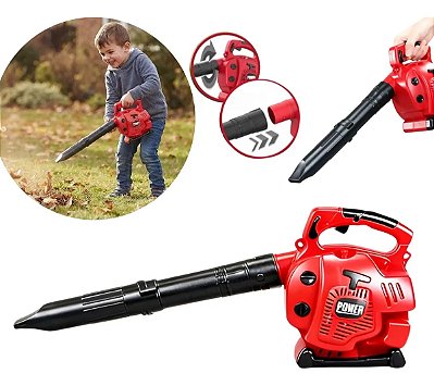 Soprador De Folhas Infantil Elétrico Com Som Brinquedo De Jardinagem Faz De Conta Para Crianças 3 Anos