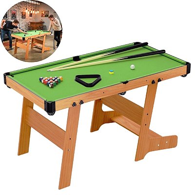 Mesa De Bilhar Sinuca Infantil Portátil 120cm Em Mdf Para Crianças Jovens Família E Sala De Jogos