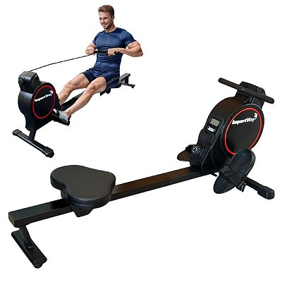 Simulador De Remo Seco 8 Níveis Resistência Monitor Digital Calorias Rpm Academia Residencial Treino Em Casa