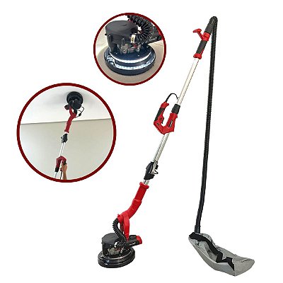 Lixadeira De Parede E Teto 750w 220v 225mm Para Gesso Massa Corrida Reboco Concreto Construção E Reforma