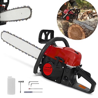 Motosserra Gasolina 83cc Sabre 18 Polegadas Corte Até 48cm Potência 2,0kw Bomba De Óleo Automática Para Madeira