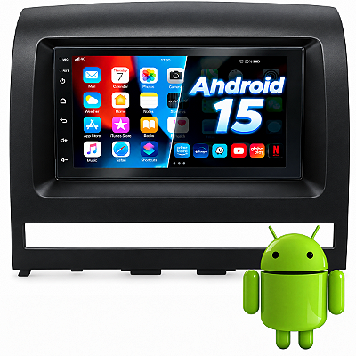 Multimidia Sistema Android 15 Nimus 4GB Ram64GB Tela 7 Pol  + Moldura Idea Siena Strada Palio 2005 até 2012