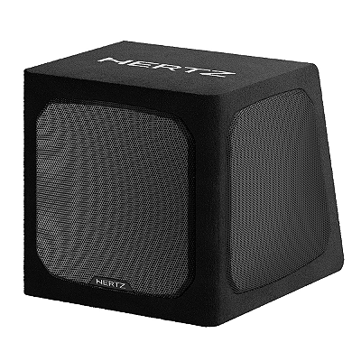 Caixa Subwoofer Ativo Hertz DBA 201 8 Polegadas 440W Classe D Radiador Passivo Duplo Plug & Play Design Italiano