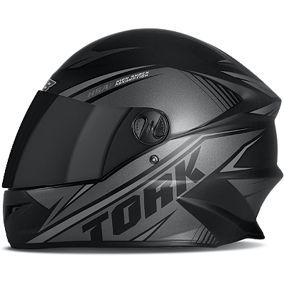 Capacete Pro Tork R8 Integral Preto Fosco Com Cinza Grafite Viseira Fumê Tamanho 58 Uso Urbano Moto Masculino Feminino
