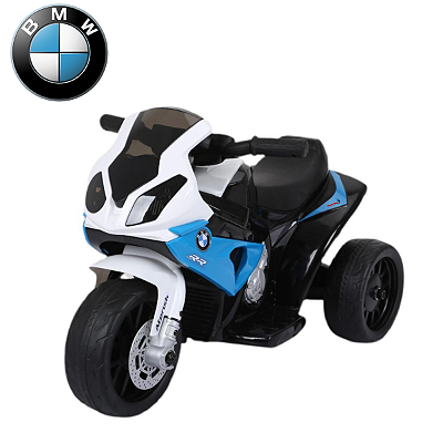 Mini Moto Elétrica Infantil Bmw S1000 Rr 6v Azul Original Licenciada Bateria Recarregável Luz Som 3 Rodas 25kg