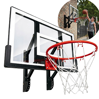 Tabela De Basquete Infantil Para Parede Com Aro 35cm Mini Cesta 75cm Para Crianças Quarto E Área De Lazer