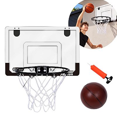 Mini Tabela De Basquete Infantil 45x30cm Para Porta E Parede Com Bola E Bomba De Ar Para Crianças 3 Anos