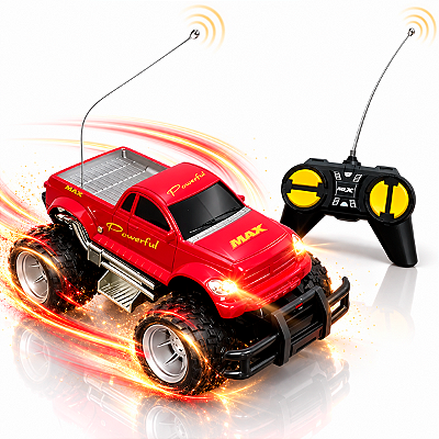 Carrinho Pick Up Infantil Importway BW154VM Controle Remoto Caminhonete Vermelha 4 Direções