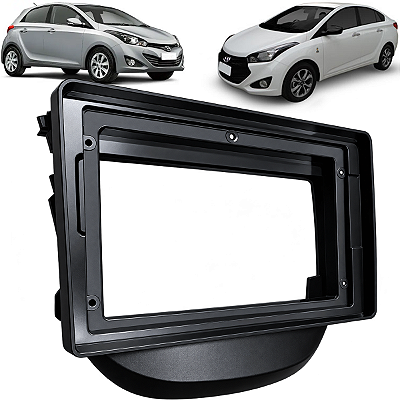 Moldura de Painel Para Central Multimidia 9 Polegadas Preto 2 Din HB20 2012 2013 2014 2015 2016 2017 2018 2019