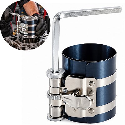 Cinta Compressora De Anéis De Pistão Femax Ajustável 53 A 125mm Com Catraca Para Montagem De Motor Automotivo