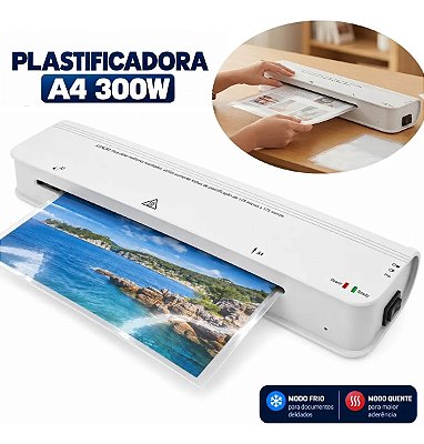 Plastificadora A4 300w 220v Branca Importway Máquina Para Plastificar Documentos Fotos E Certificados