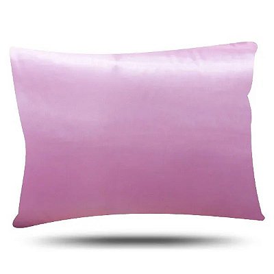 Fronha Cetim Anti Frizz Rosa Bebê