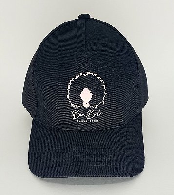 Boné Cabelos Cacheados Forro Cetim Bia Bela Cachos Store - Preto