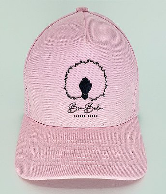 Boné Cabelos Cacheados Forro Cetim Bia Bela Cachos Store - Rosa