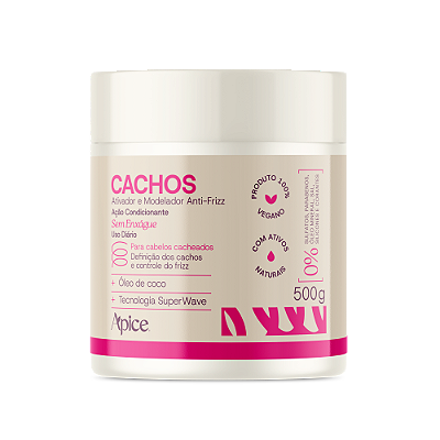 Ativador e Modelador Anti-Frizz Cachos Essence 500g Ápice